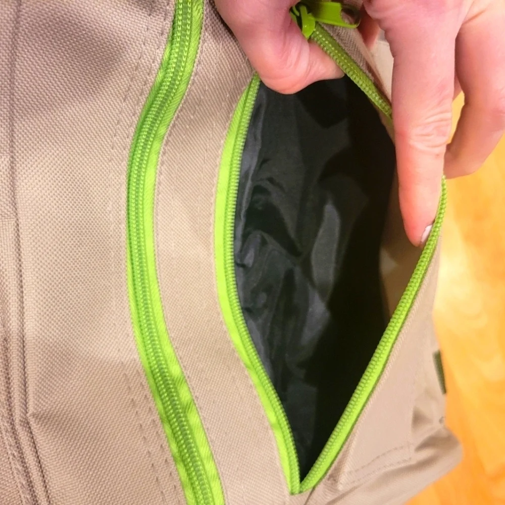 School Backpack Khaki and Green New
